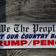 A poster supporting Donald Trump, who was the U.S. Republican presidential nominee